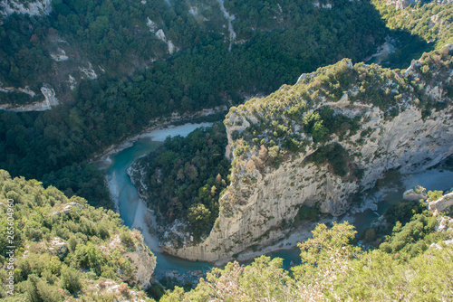 View to Verdon River from the Mescla balconies, France photo