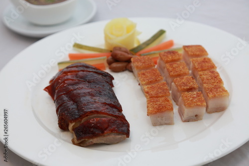Roasted Duck with Crispy Pork