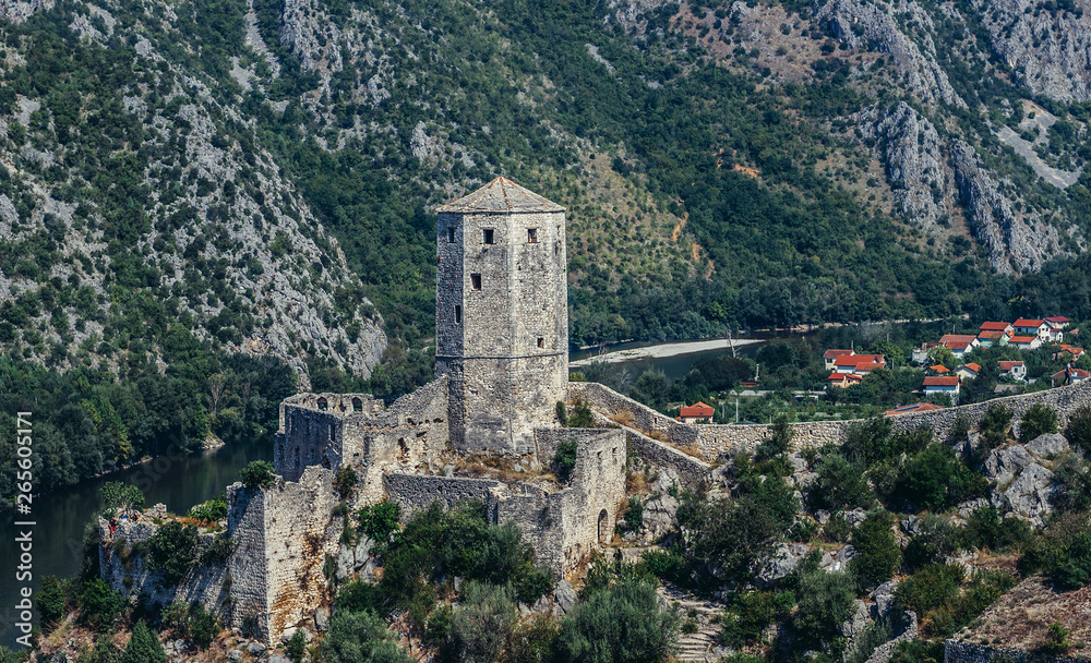 14th century fortress in Pocitelj village, Bosnia and Herzegovina