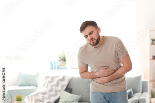 Young man suffering from st...