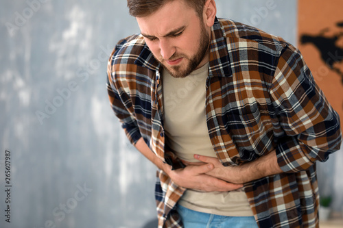 Young man suffering from st...