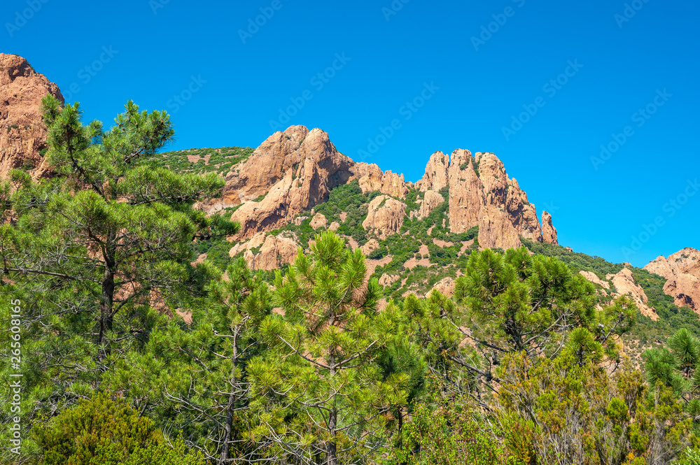 Mountain landscape in the Massif de l'Ésterel near Antheor Mountain landscape in the Massif de l'Ésterel near Antheor