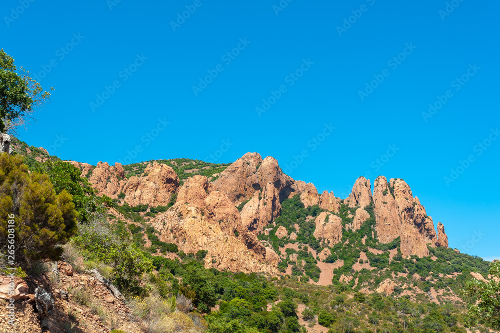 Mountain landscape in the Massif de l'Ésterel near Antheor