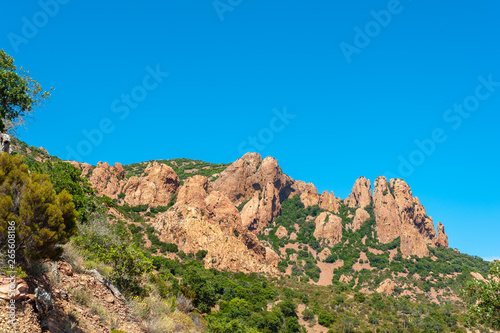 Mountain landscape in the Massif de l'Ésterel near Antheor