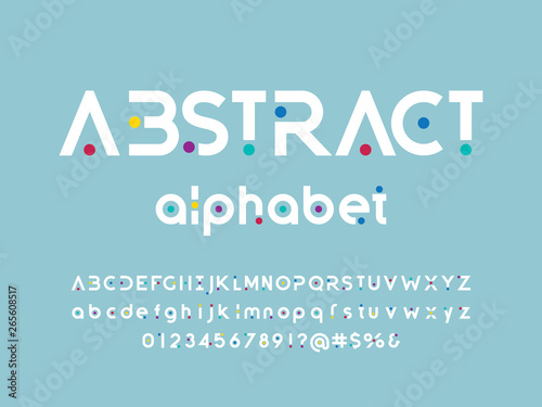 Vector of stylized modern abstract alphabet design