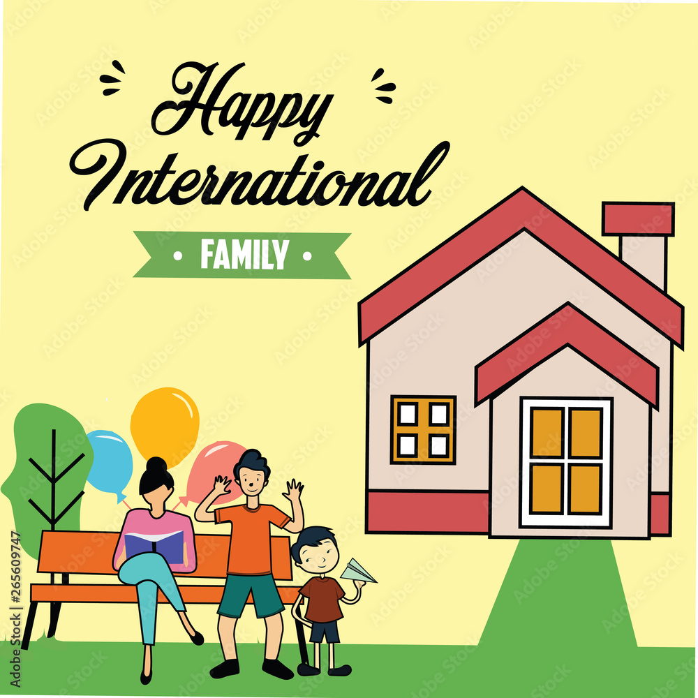 Happy Family Day Vector Template Design Illustration Happy Family Day Vector Template Design Illustration