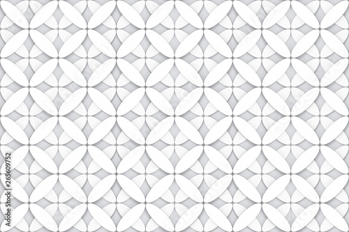3d rendering. seamless modern oval in flower shape pattern design fabric wall background.
