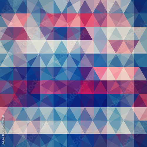 Wallpaper Mural Background made of blue, pink, purple, gray triangles. Square composition with geometric shapes. Eps 10 Torontodigital.ca
