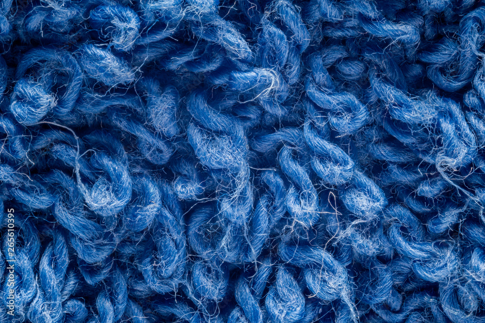 Fototapeta premium Blue towel extreme macro background
