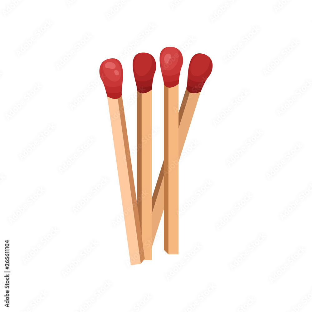 Several matches without a box. Vector illustration. Several matches without a box. Vector illustration.