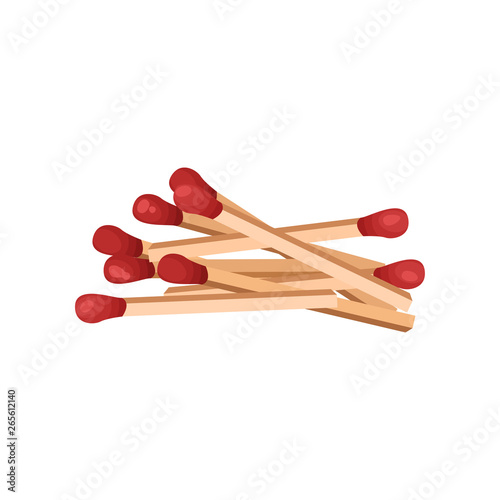Bunch of new matches. Vector illustration on white background.