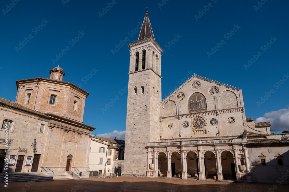 Facade of Santa Maria Assunta Cathedral, Spoleto, Umbria