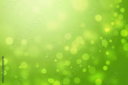 Abstract green freshness beautiful light background bokeh. Environment concept. Element for ads design cosmetic, poster, beauty, travel, summer, spring, medical, herb, festive, celebration