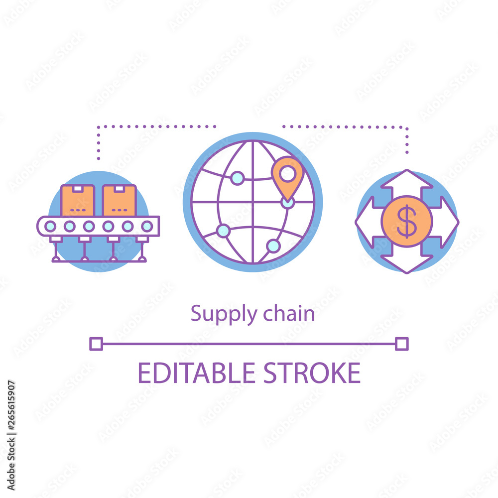 Supply chain concept icon