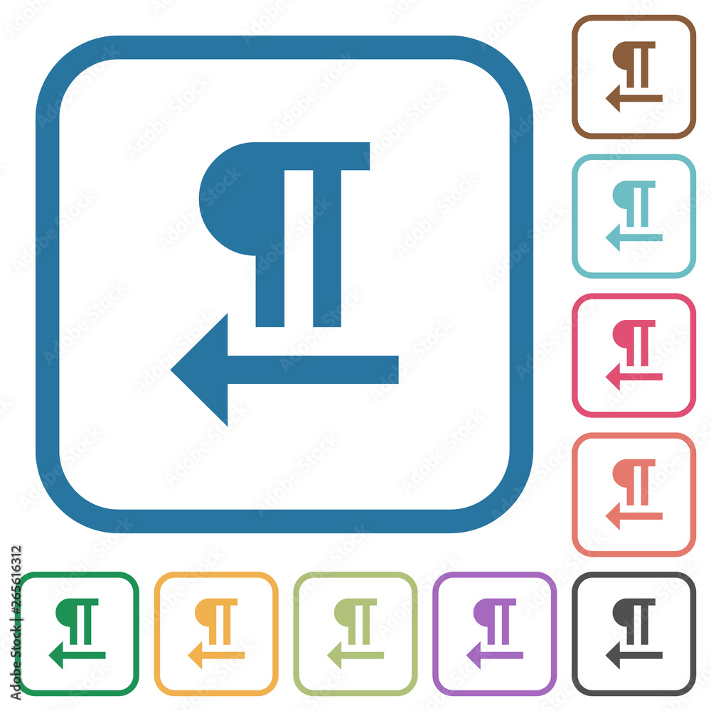 Right to left text direction simple icons Right to left text direction simple icons