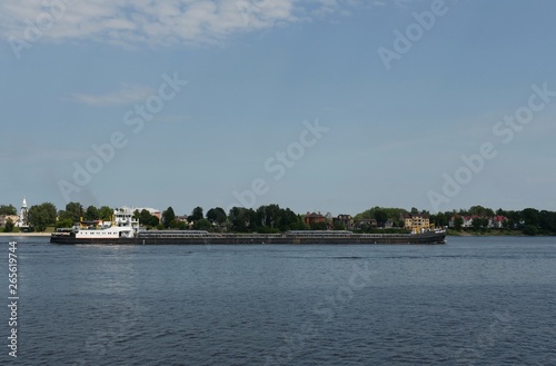 Cargo ship "Volga-don 193" on the Volga river in Yaroslavl
