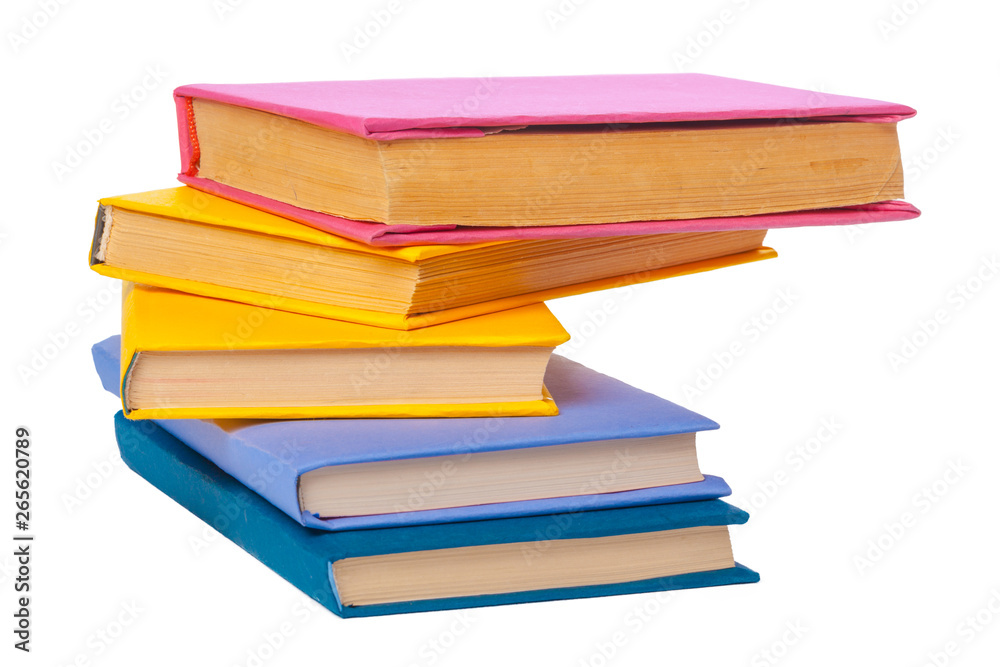 pile of books isolated on white background pile of books isolated on white background