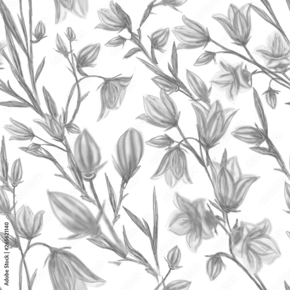 Seamless pattern with spring flowers and leaves. Hand drawn background. floral pattern for wallpaper or fabric. Flower rose. Botanic Tile. Seamless pattern with spring flowers and leaves. Hand drawn background. floral pattern for wallpaper or fabric. Flower rose. Botanic Tile.