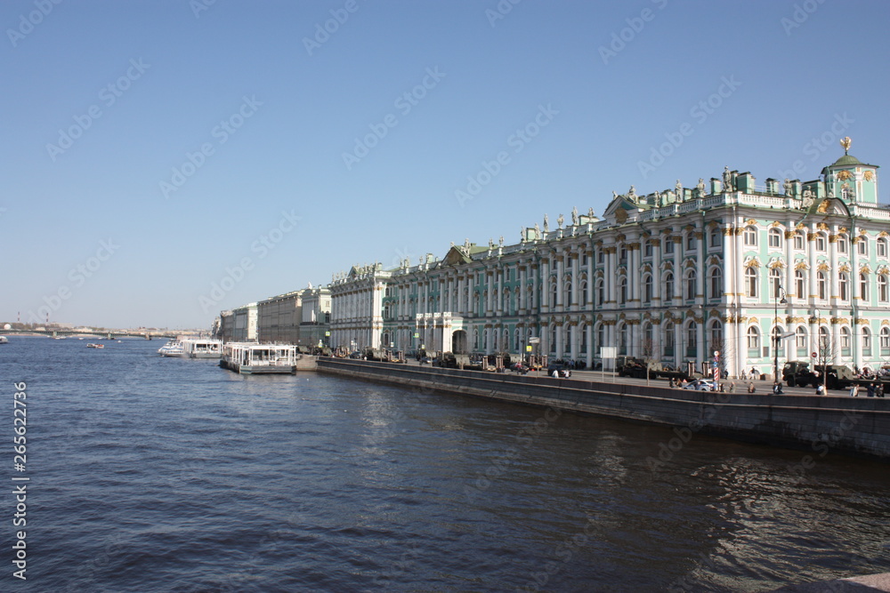  the view of the river and the winter Palace