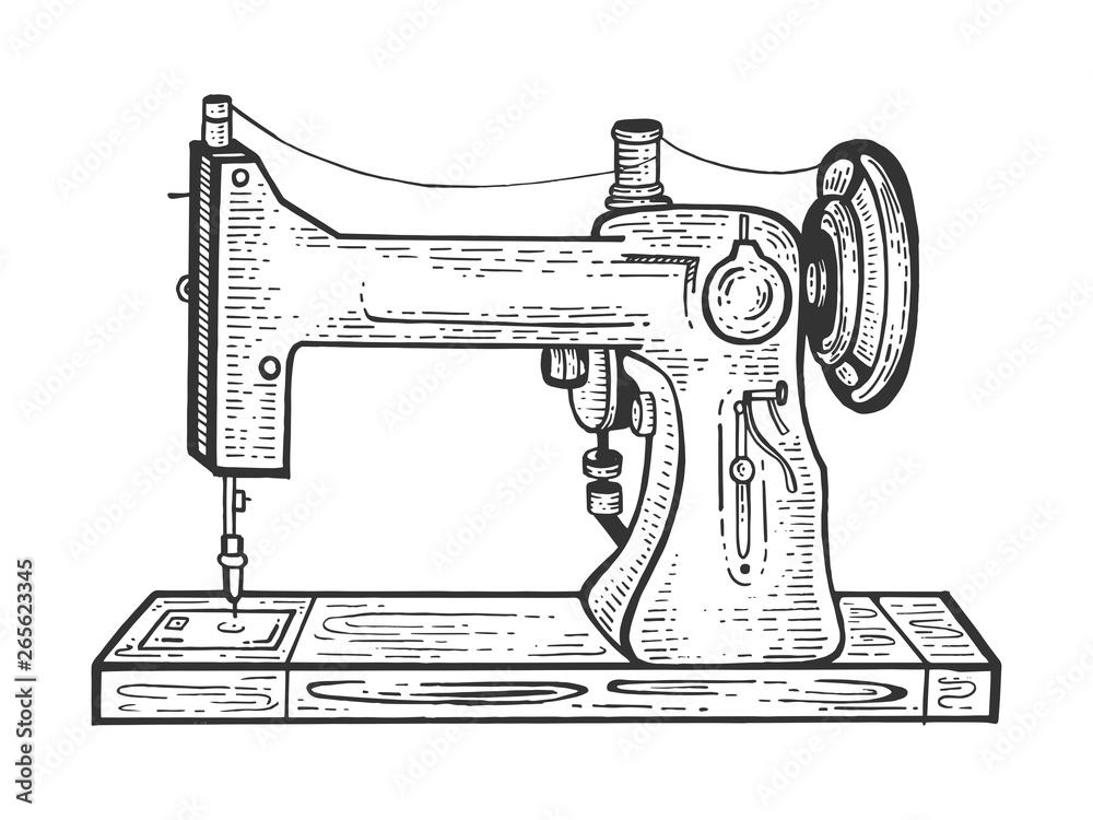 1100 Sewing Machine Drawing Illustrations RoyaltyFree Vector Graphics   Clip Art  iStock