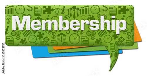 Membership Business Symbols Green Colorful Comment Symbol 