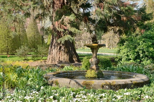 Fountain in garden in Leuven, Belgium