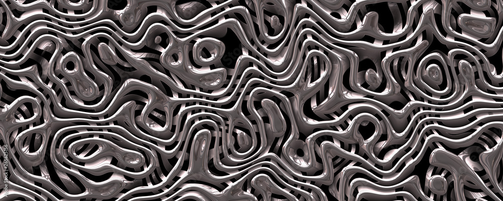 Metallic wavy texture background