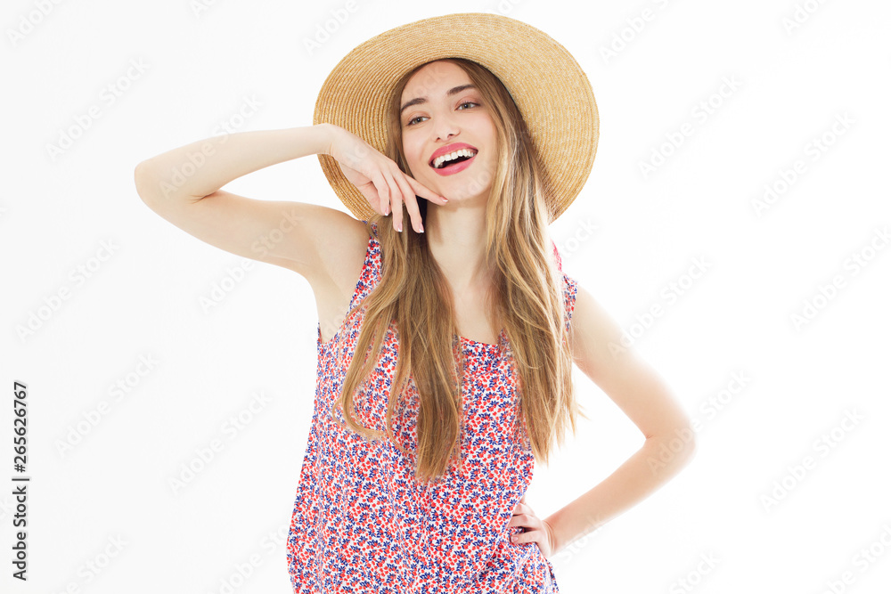 Summer smiling beautiful girl in studio portrait. Summer smiling beautiful girl in studio portrait.