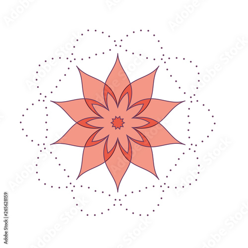 Lotus flower icon isolated on white background, logo design, modern print design