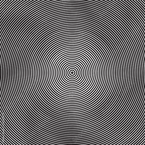 Abstract halftone vector banners of concentric circles  black and white vector background  vintage op art design background  80 s style banner design