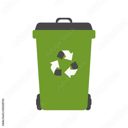 Isolated dumpster icon. Waste tank, waste disposal. Vector illustration.