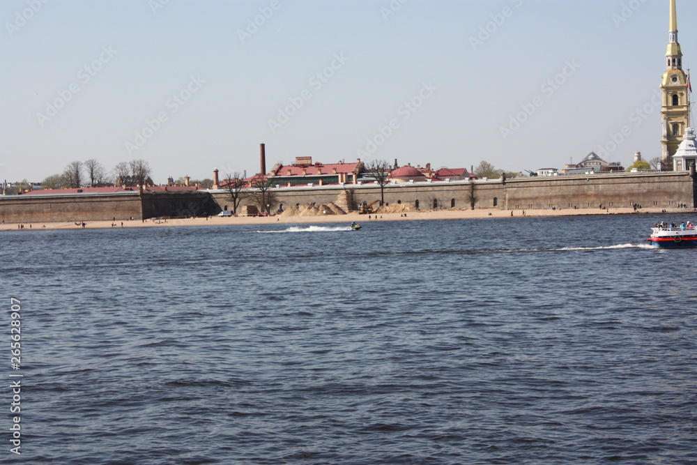  view of the river and Peter and Paul fortress  