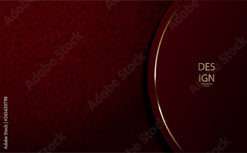 Abstract textural background of dark pink, burgundy with gold rim