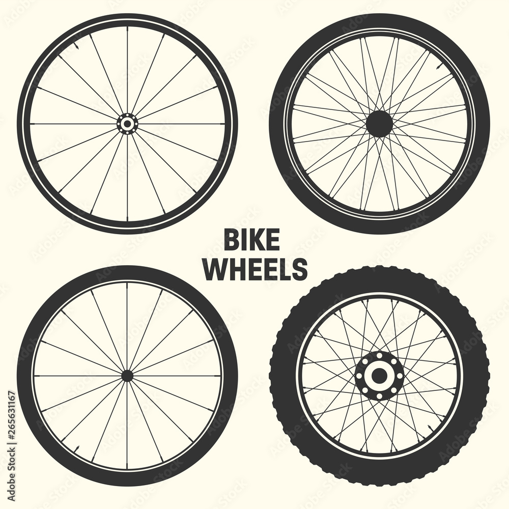 Bicycle wheel symbol vector illustration. Bike rubber mountain tyre, valve. Fitness cycle, mtb, mountainbike. Bicycle wheel symbol vector illustration. Bike rubber mountain tyre, valve. Fitness cycle, mtb, mountainbike.