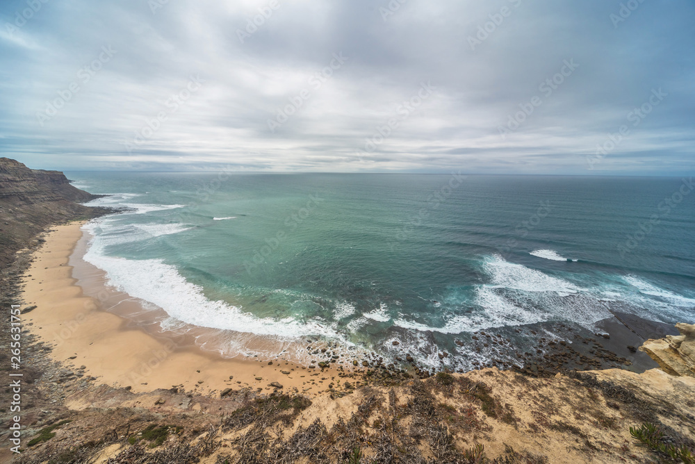 Coast of the Atlantic Ocean in Portugal.