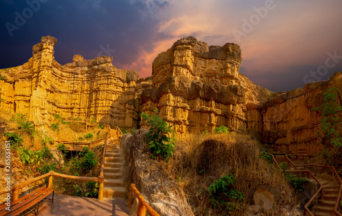  Pha Chau, the Grand Canyon at Mae Wang national park in chiangmai thailand. photo