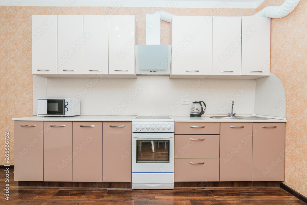 Fototapeta premium Photo of the light kitchen room