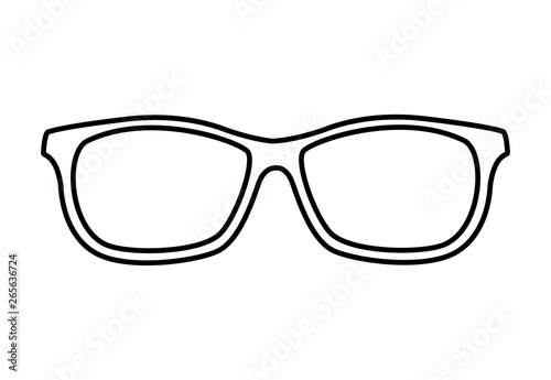 eyeglasses accessory isolated icon