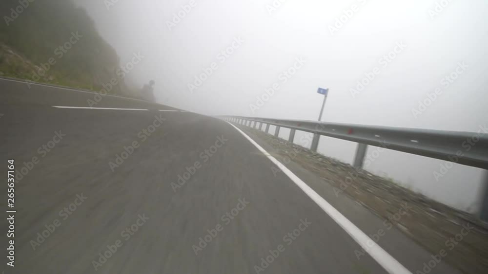 Roads and fog in the mountains Roads and fog in the mountains