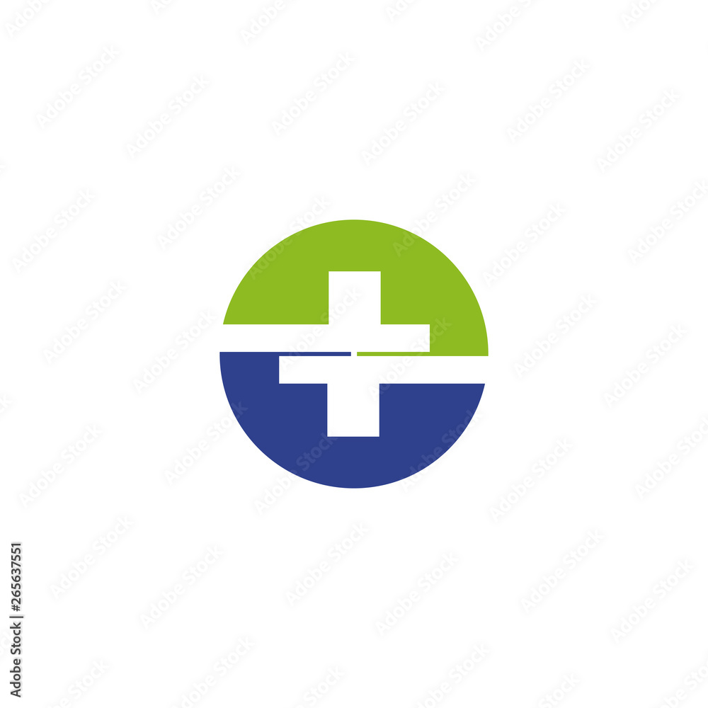 Obraz premium Medical and health care logo design vector template