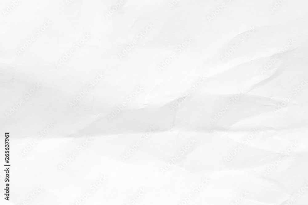 Texture of old crumpled origami paper, white background in modern style. 3D shapes of curved lines for patterns and wallpapers.