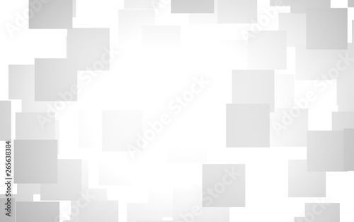 White abstract background. Misty backdrop with grey squares. 3D illustration