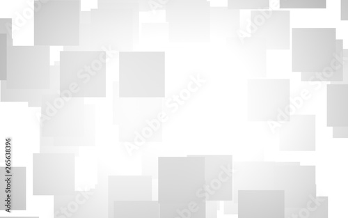 White abstract background. Misty backdrop with grey squares. 3D illustration