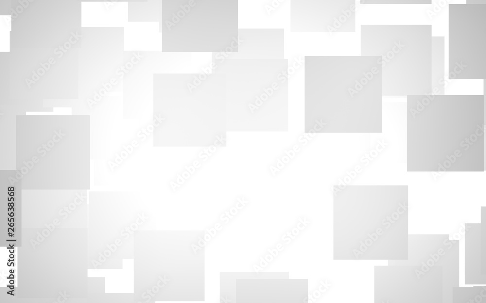 White abstract background. Misty backdrop with grey squares. 3D illustration White abstract background. Misty backdrop with grey squares. 3D illustration