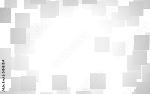 White abstract background. Misty backdrop with grey squares. 3D illustration