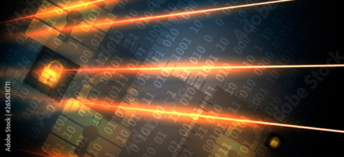 Cybersecurity and information or network protection. Future technology web services for business and internet project