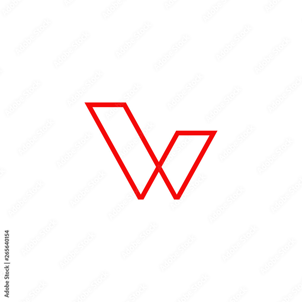 W letter logo design W letter logo design