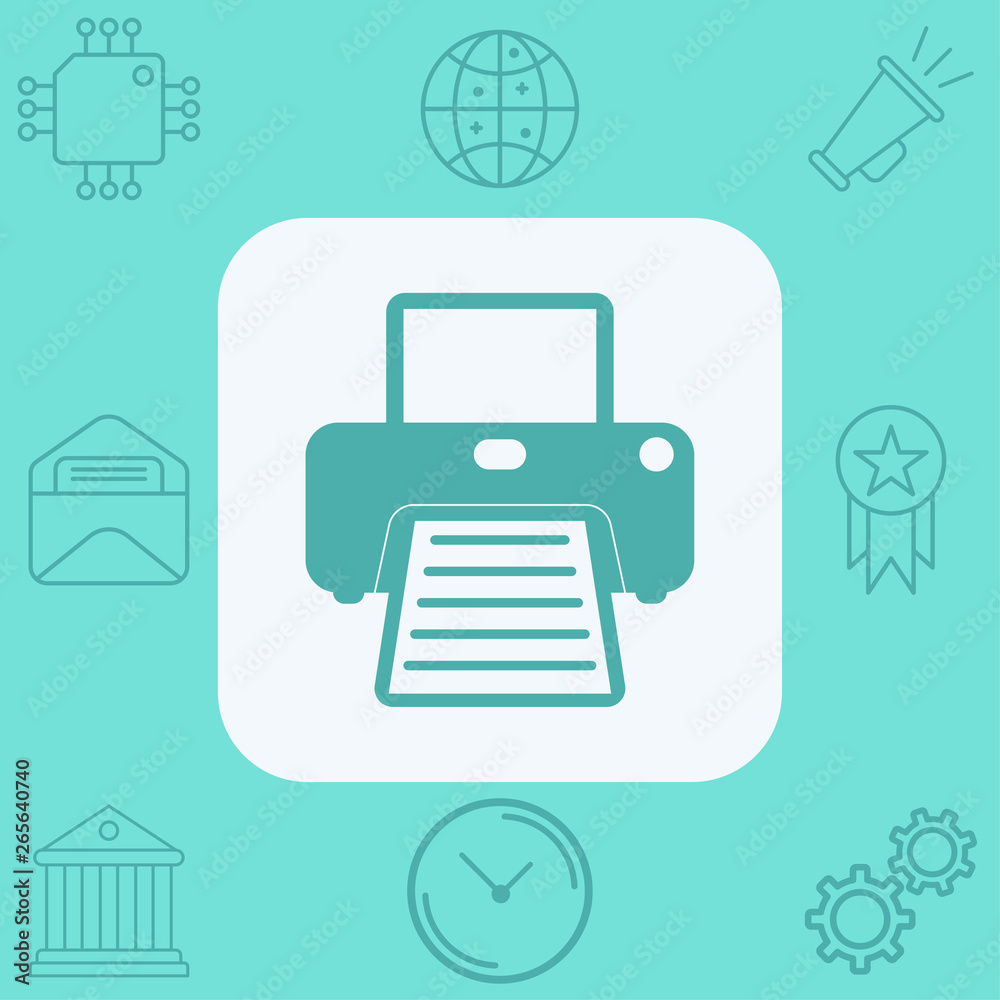 Printer vector icon sign symbol Printer vector icon sign symbol