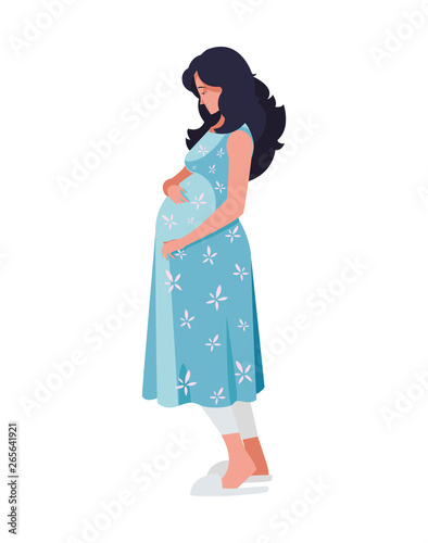 beautiful pregnancy woman character