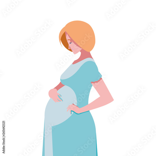 beautiful pregnancy woman character